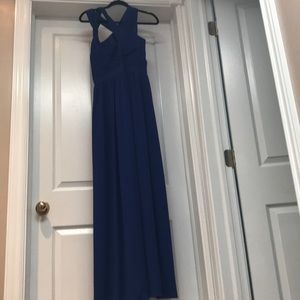 Blue sleeveless dress